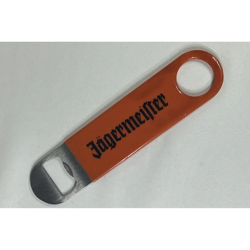 Jagermeister Orange Vinyl Coated Speed Bottle Opener Bar Blade 7 Inch Stainless